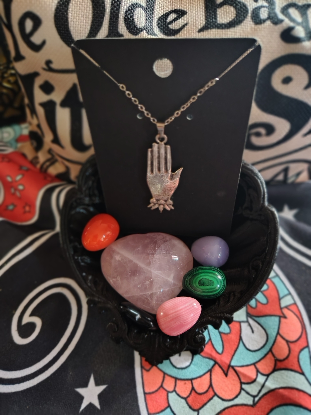 🔮 Witchy Gothic Crystal Altar Bundle Hand Necklace🔮